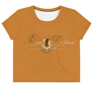 Persia Ledomme' Signature Crop Tee (Toffee)