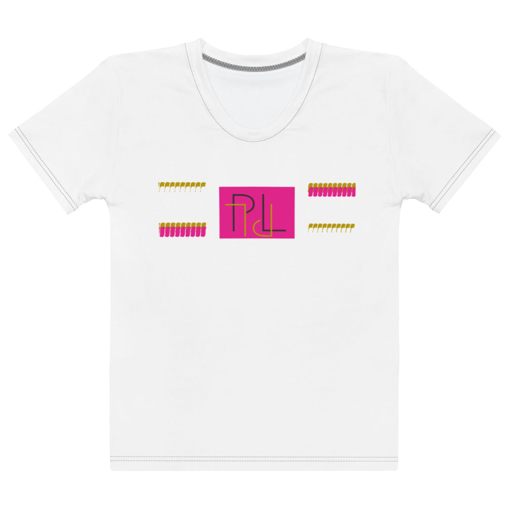 PL Brands fitted Tee (wh/pink)