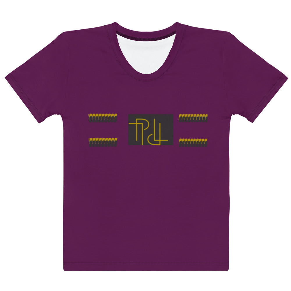 PL Brands fitted Tee (Plum/blk)