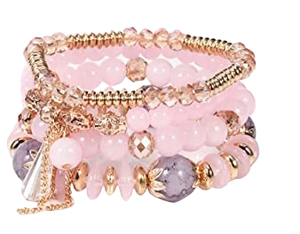 Pink Crystal charm bracelet