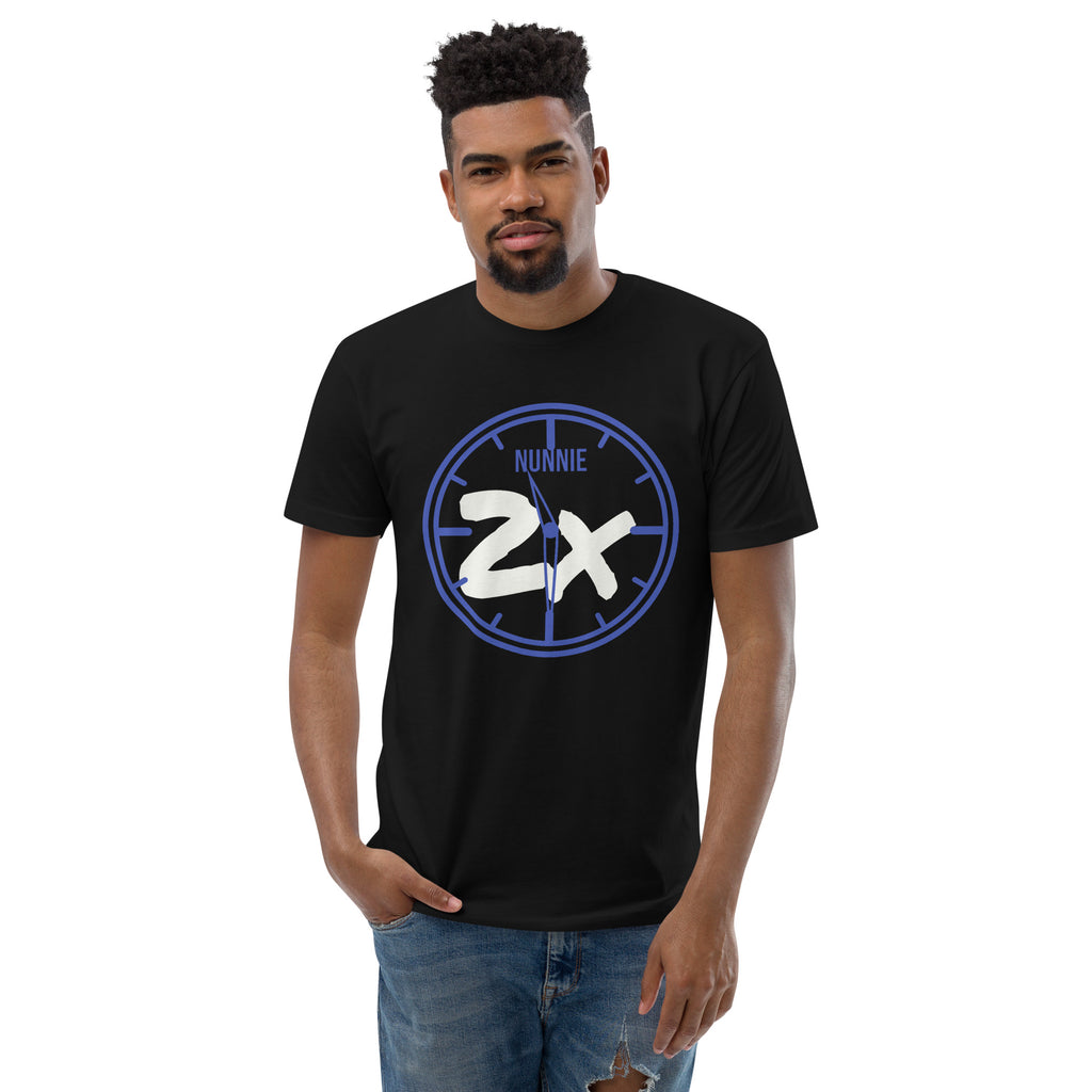 Blk/Royal Nunnie 2x Short Sleeve Lg Print