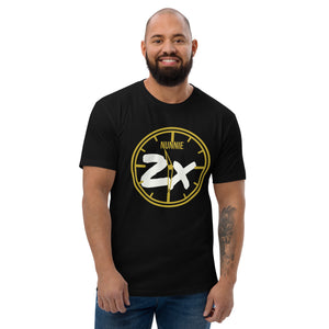 Blk/Gold Nunnie 2x Short Sleeve Lg Print