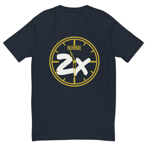 Navy/Gold Nunnie 2x Short Sleeve Lg Print