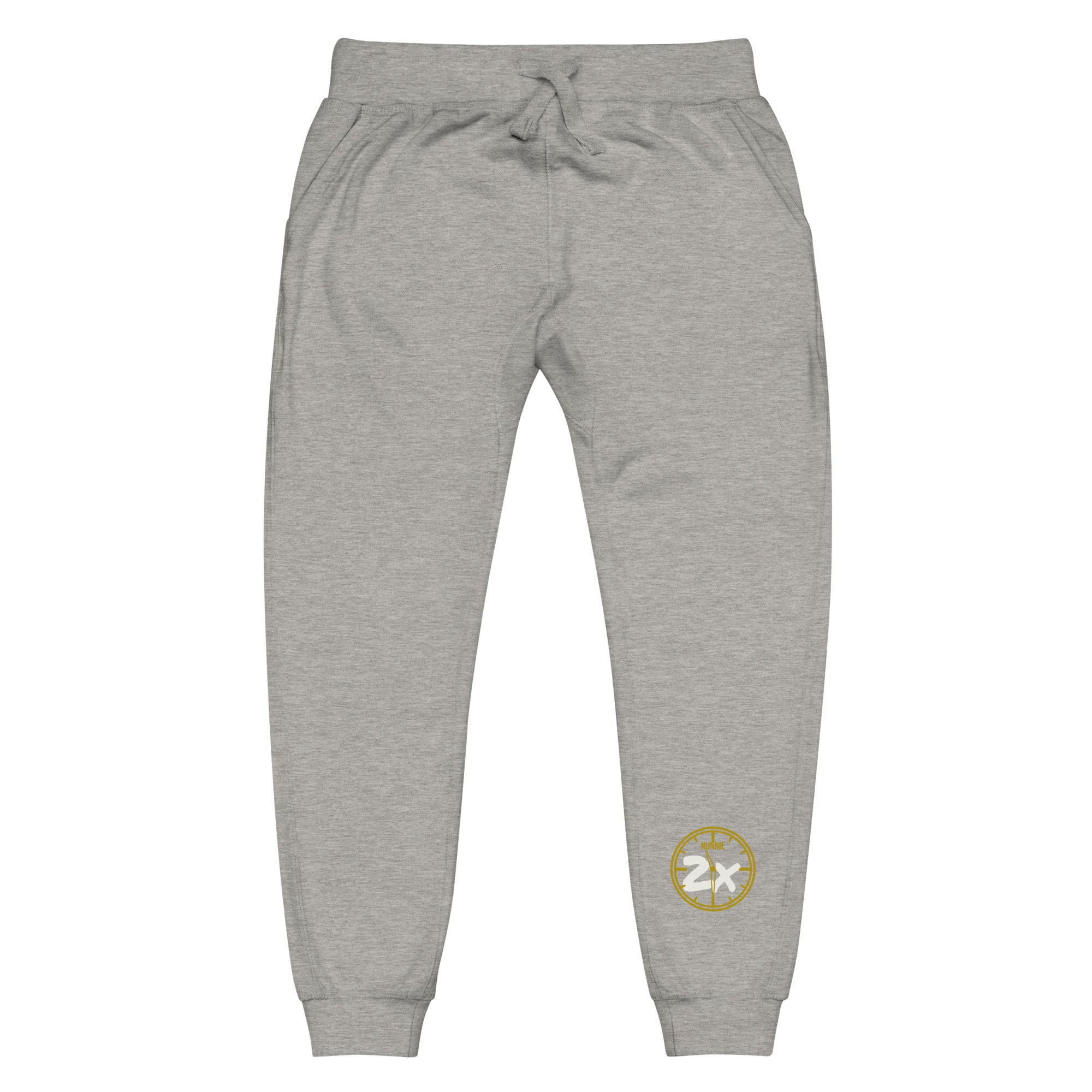 Nunnie2x Unisex fleece sweatpants (blk/gld)