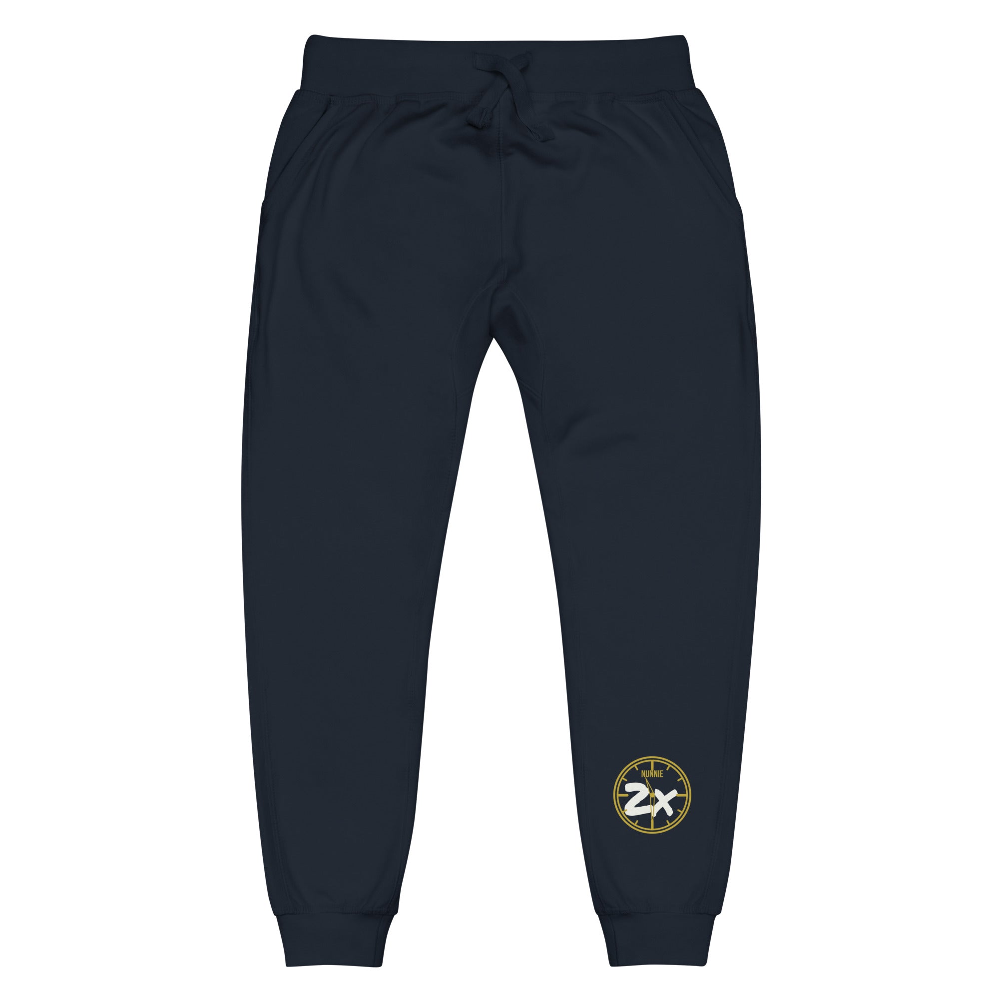 Nunnie2x Unisex fleece sweatpants (blk/gld)