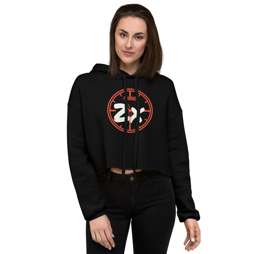 Nunnie2x Red/Blk Crop Hoodie