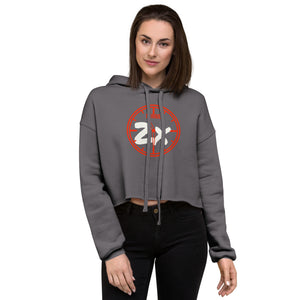 Nunnie2x Red/Blk Crop Hoodie