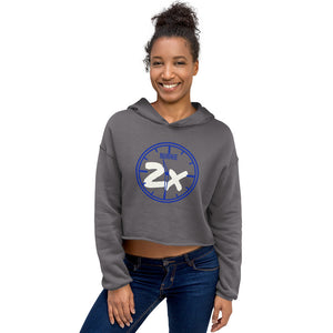 Blk/Blue Nunnie2x Crop Hoodie