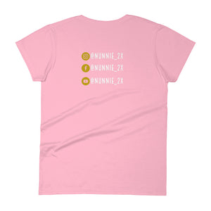 Pink/Gld Nunnie 2x Women's short sleeve Tee