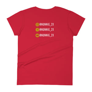 Red/Gld Nunnie 2x Women's short sleeve Tee