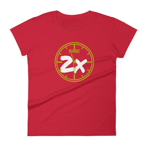 Red/Gld Nunnie 2x Women's short sleeve Tee