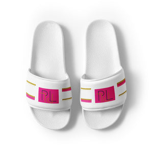 PL Brands Women's slides (wh/pk/gold)