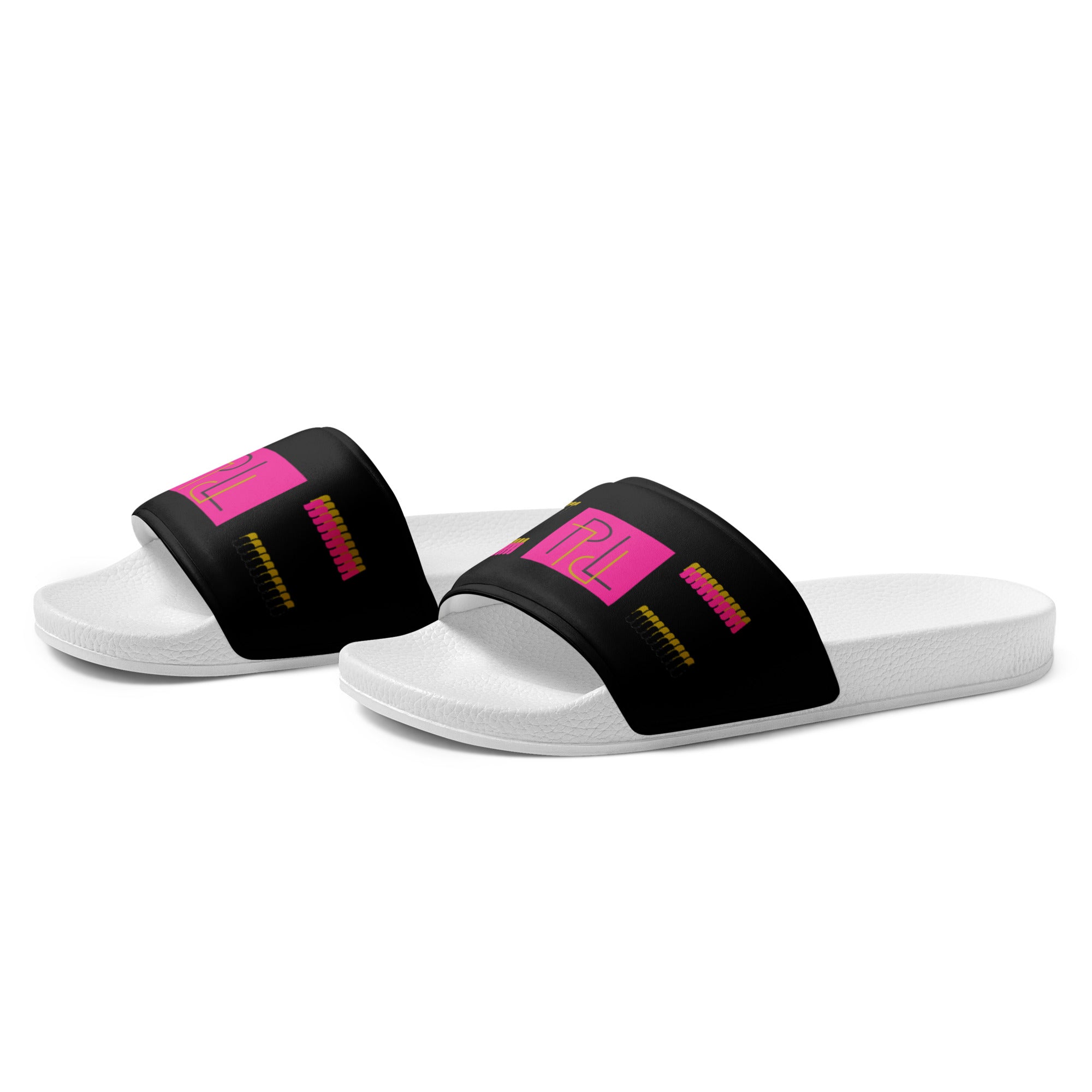 PL Brands Women's slides (blk/pink)