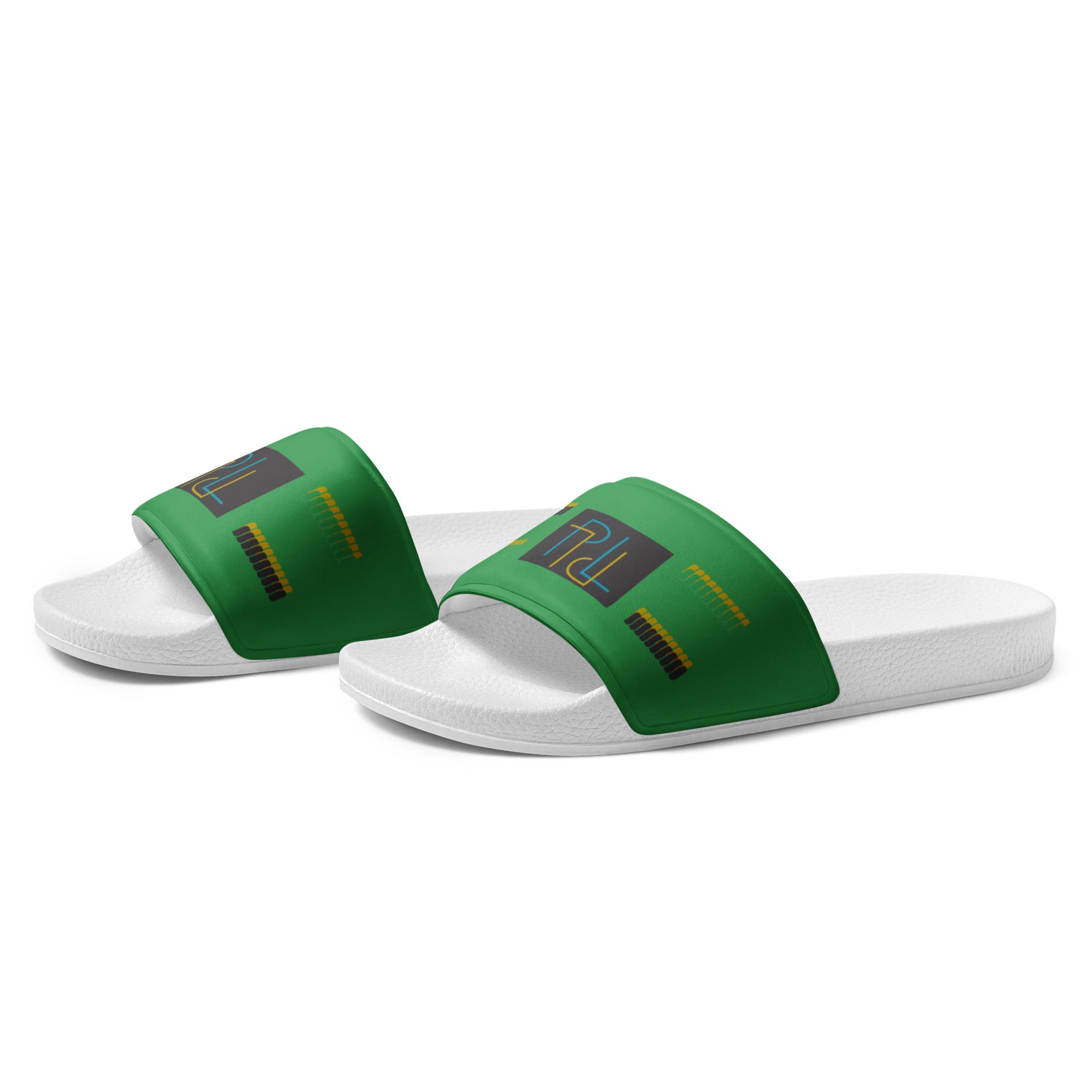 PL Brands Women's slides (Grn/blue/gold)