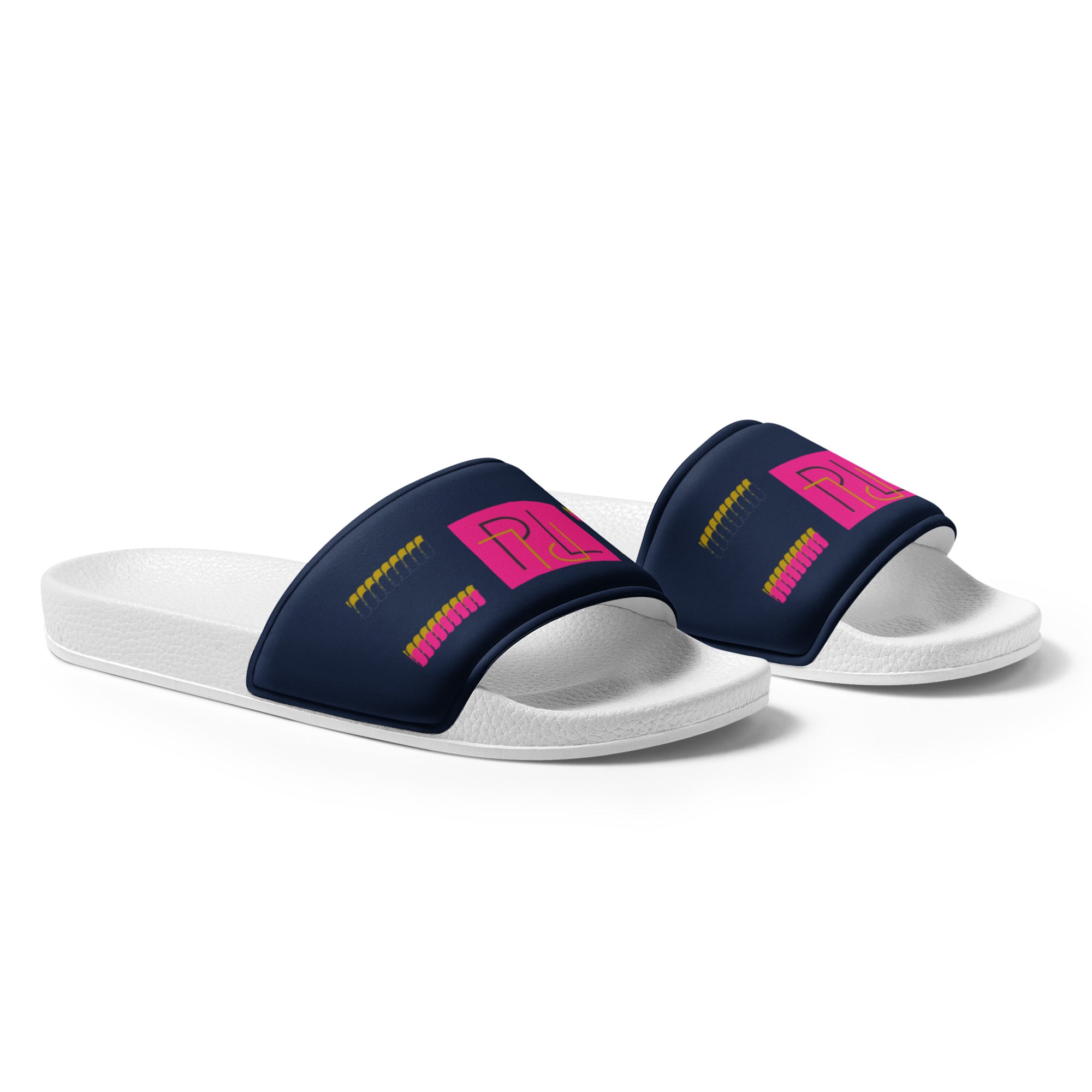 PL Brands Women's slides (navy/pink)