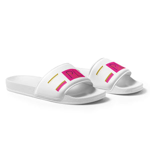 PL Brands Women's slides (wh/pk/gold)