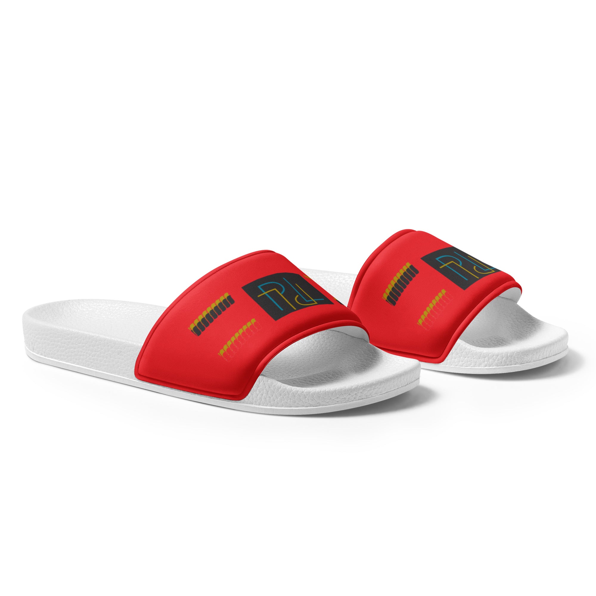 PL Brands Women's slides (Rd/blue/blk)